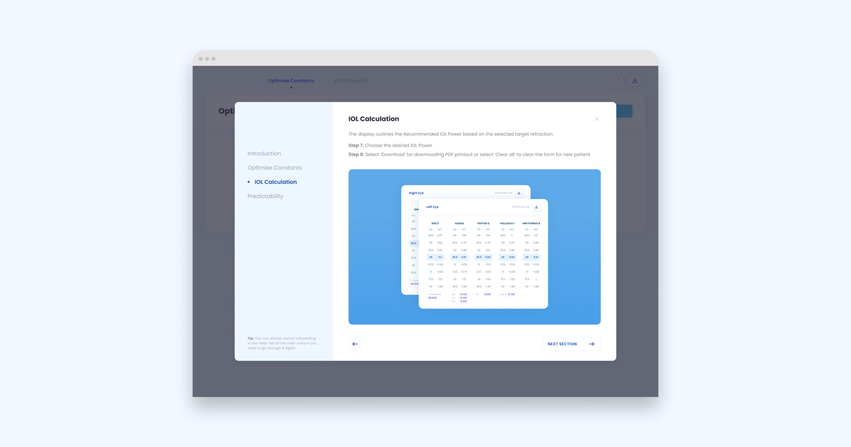 Web App for Eye Surgeons